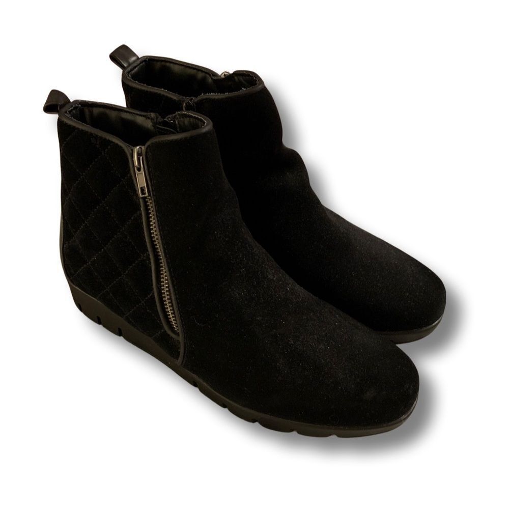 Sole Senseability Flexsole Black Quilted Leather with Suede size 11 New